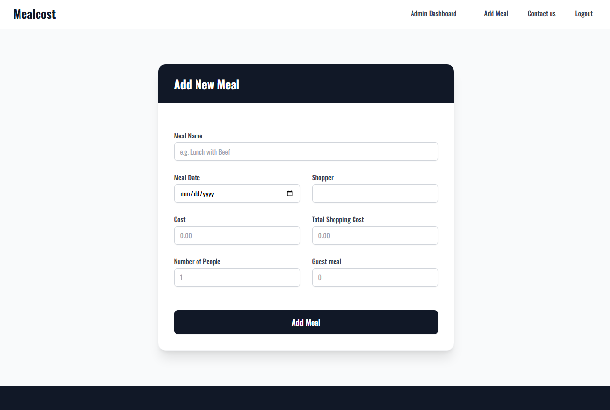 MealCost - Smart Meal & Expense Manager